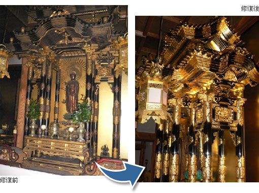 寺院・仏具の修復事例集/御宮殿の事例写真2