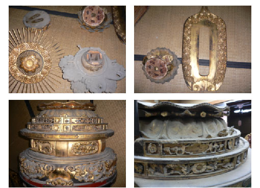 寺院・仏具の修復事例集/御台座の事例写真(修復前)